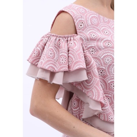 Women's dress, size 46, pink color-7