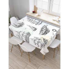 The tablecloth “Sailor’s dream”, rectangular, Saten, size 145x180 cm