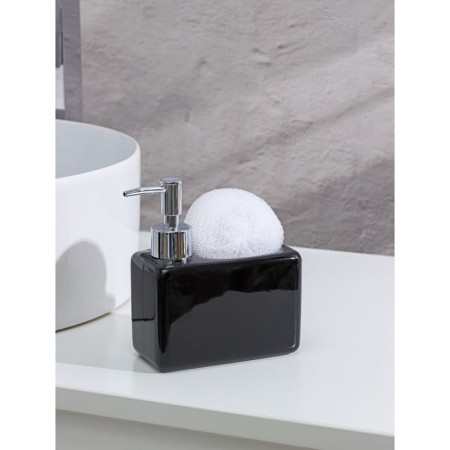 A dispenser for a detergent with a stand for the Savanna “Nature” sponge, 450 ml, black color-3