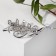Brooch "Branch" with a pearl, Rainbow color in silver