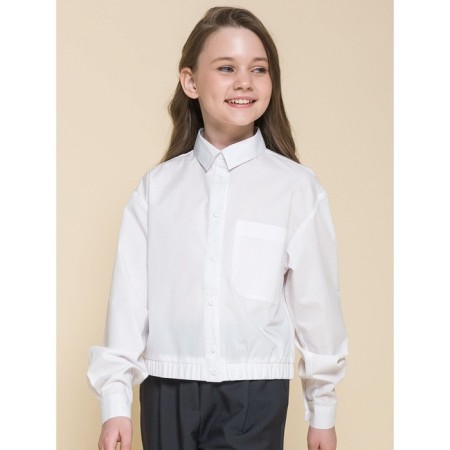 Blouse for girls, height 122 cm, white color-1