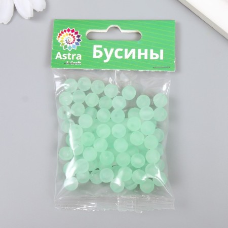 A set of plastic beads "Astra" 8 mm, 20 g (70 +/- 10pcs), mint-2
