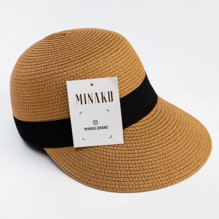 Female wicker cap minaku brown color, river 58-5