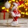 Santa Claus "Ski" in a knitted suit, 17 cm