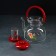 Glass teapot with metal sieve "Flower Fantasy", 1.4 liters