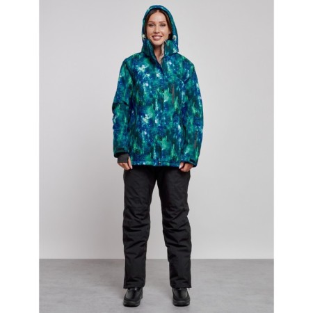 Ski costume female winter, size 58, blue color-4
