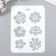 Stencil plastic "flowers" 16x22 cm
