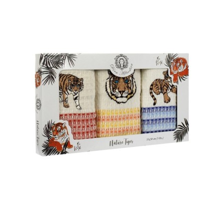 A set of wuffed napkins Diva Afrodita "Tiger", size 35x50 cm, 3 pcs-1