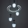 Bayerlux chandelier Sirius LED 100W 3000-6000K Black 39x41x19-119 cm