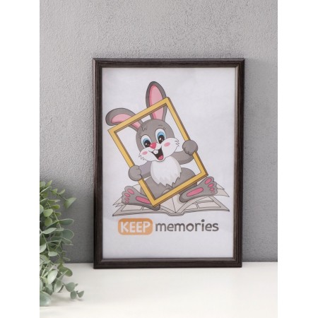 Photo frame MDF 21x30 cm, No. 5 "Simple", black (plastic screen)-3