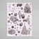 New Year sticker interior color "zebra and silver snowflakes" 30x40 cm
