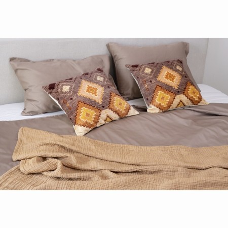 Bilateral veil of muslin color Essential ocher, size 180x250 cm-2