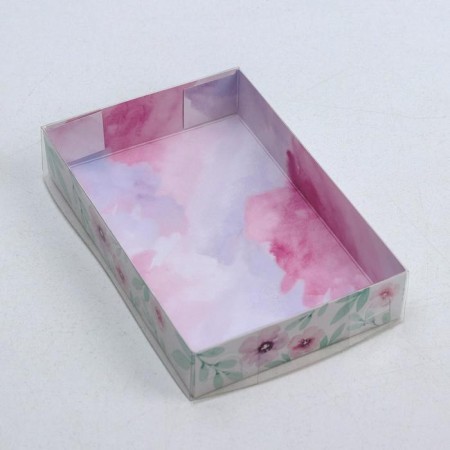 Confectionery packaging, Makarun box with PVC lid, “Spring Gift”, 17 x 12 x 3.5 cm-2