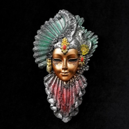 Venetian mask "Rubin" gold, 32cm mix-6