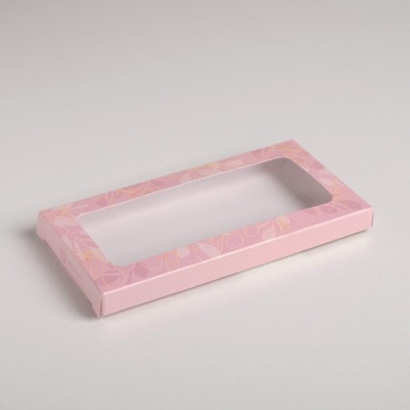 Chocolate box, confectionery packaging, “Rejoice yourself”, with a window, 17.3 x 8.8 x 1.5 cm-2