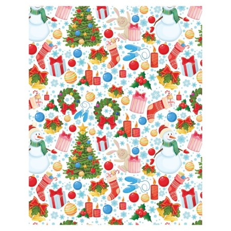 Pillow Golk "New Year's snowmen, decorative, size 16x45 cm-1