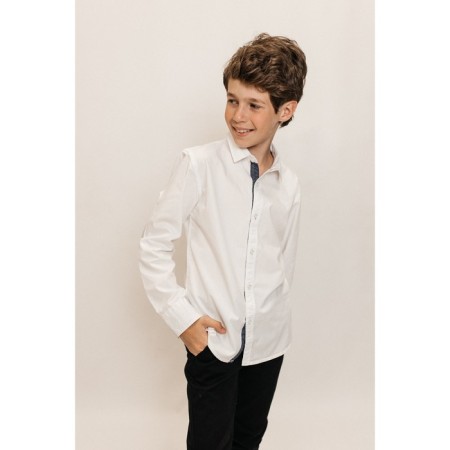 Surchachka upper for ISEE boys, height 134-140 cm, white color