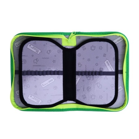 Penal 3 sections, tab inside, 140 x 210 x 40 mm, fabric, calligrata top Block "Dinosaur"-5