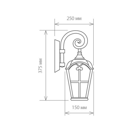 Elektrostandard Lamp Garden-Park, 60 W, E27, IP44, Wall, Mira D-1