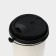 A plastic disposable lid for a glass, with a valve, a pet, d = 9 cm, the color is black, 50 pcs/un
