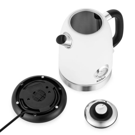 Electric KitFort KT-6603 kettle, 1.7 l, 2200 watts, black and white-6