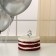 Set of candle in cake + 5 balls, number 3, silver