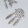 Decor Metal for creativity "Dream Catcher" Silver (B29904) 5.2x3.2 cm