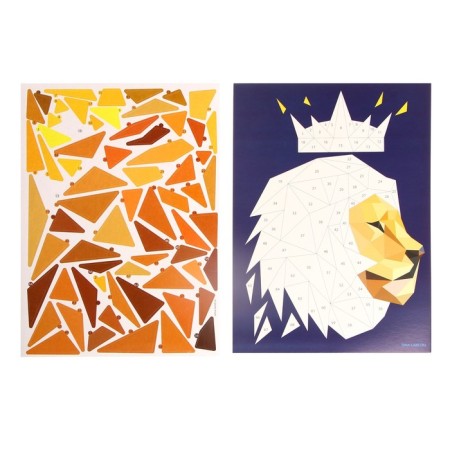 Applications with geometric stickers "Magnificent Leo" 21x29.7cm-3