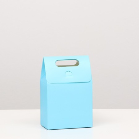 Box with a handle, blue, 15 x 10 x 6 cm