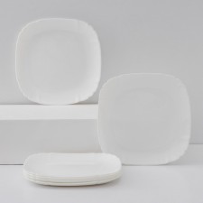 A set of dessert plates Luminarc Lotusia, d = 20.5 cm, glass ceramic, 6 pcs, white color