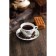 Coffee steam porcelain shade “Lavender”, 2 objects: a cup 80 ml, a saucer d = 11.4 cm, white color