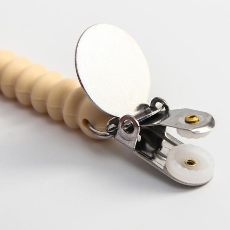 Holder for the nipple - dummy "rings", silicone, beige color-2