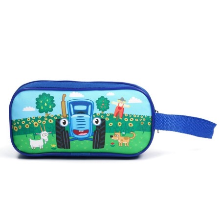 Children's handbag 22*11*1.5 cm, blue tractor-3