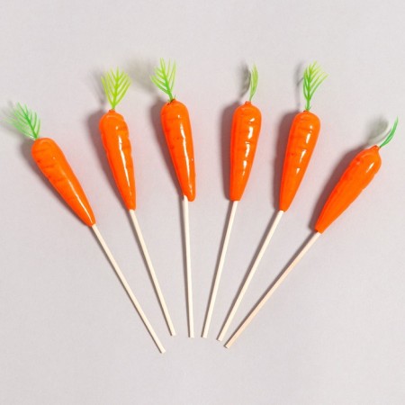 Skewers "carrots", set 6 pcs, color orange