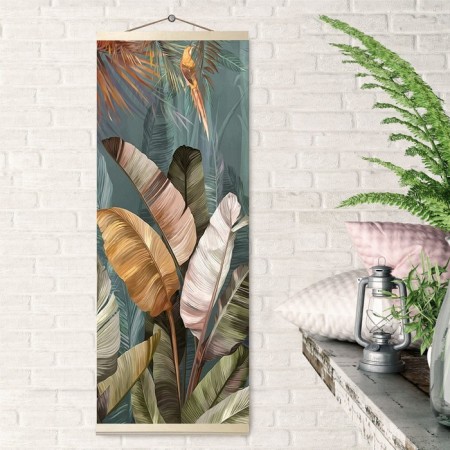 Picture on the numbers "Panel. Tropical leaves ", 35 × 88 cm, 27 colors