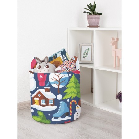Basket for toys "New Year's mood, size 35x35 cm