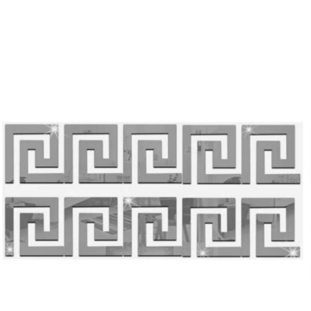 Interior stickers "Labyrinth", mirror, wall decor, set 10 pcs, 10 x 10 cm-2