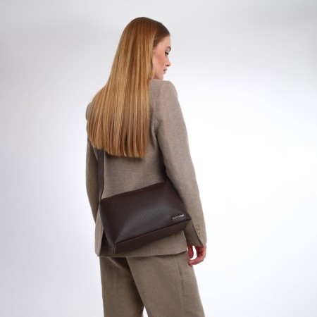 Women's bag over the shoulder Textura, average size, brown color-8