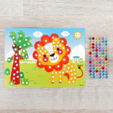 Application with round rhinestones 