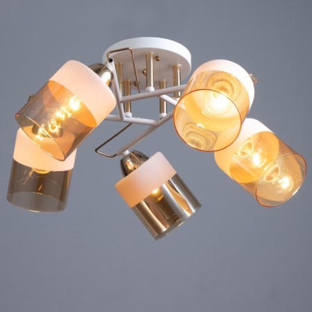 Adelela chandelier 5he27 40W white-gold 52x52x24 cm Bayerlux-1