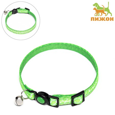 Fly collar "giraffe", 30 x 1 cm, green