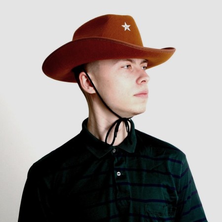 Carnival hat "Sheriff", children's, district. 52-54, brown color-1