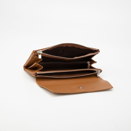 Women's wallet on the button, mustard color-3