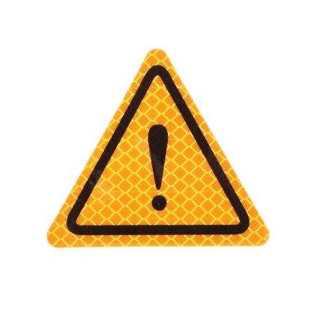 Stick on the car "Exclamation sign", 8 × 8 cm, orange