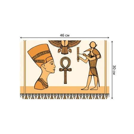 A set of napkins for setting the "Ancient Egypt" table, rectangular, rounded edges, size 30x46 cm, 4 pcs-2