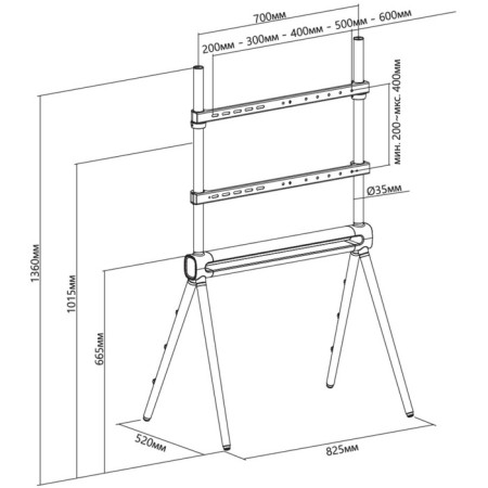 CACTUS CS-ST2946GY TARTIC STARTS TARIZE DARE-SERSE 49 "-70" Max.40kg floor-9
