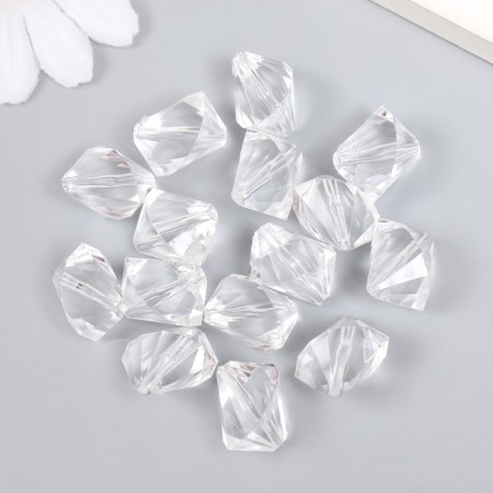 Beads for creativity plastic "Ice" set 20 grams. 1.1x1.1x1.7 cm-1