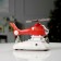 LED figure "Helicopter with Santa Claus" 31.5 × 18 × 18 cm, polystone, AAX3 batteries (not complete), USB, glow of multi