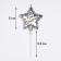 Candle in the cake on the skewer "Air ball. Star", 5.5 cm, silver