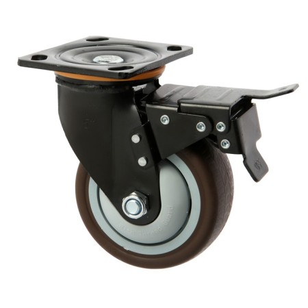 Wheel for transp. Tagging tundra tundra, d = 125 mm, on predpart, with stopping, TPR 9917 coating
